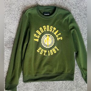 Aeropostale Men's Olive Crewneck Sweater